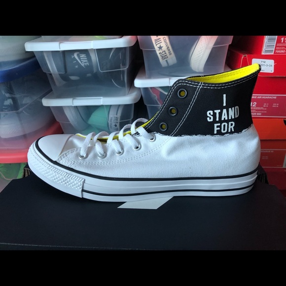 converse half black half white